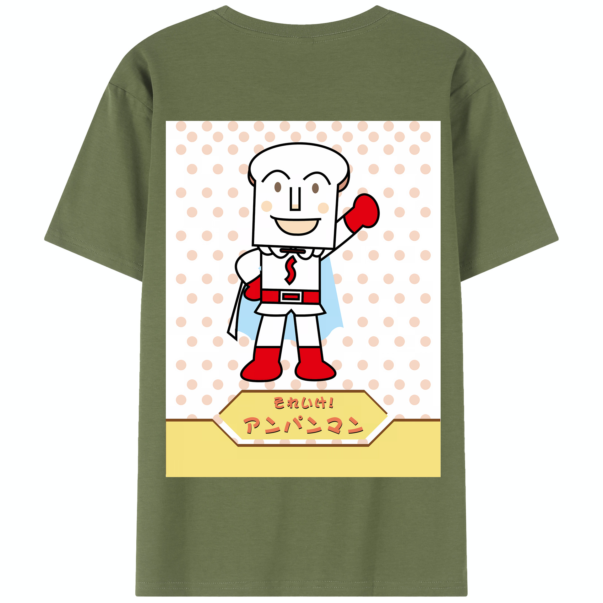 （画像用） アンパンマン Anpanman 綿100％半袖Tシャツ（背面プリント）